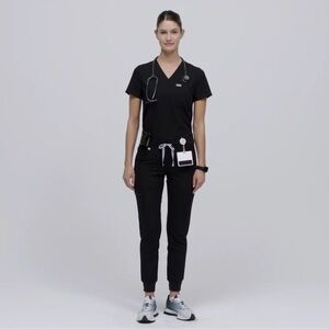 Figs Zamora jogger scrub pants in BLACK size S